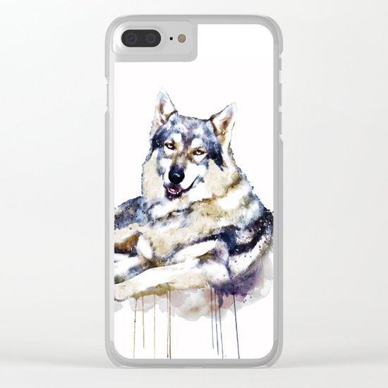 Smiling Wolf Clear iPhone Case