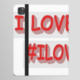 Cute Expression Design "I LOVE YOU!". Buy Now iPad Folio Case