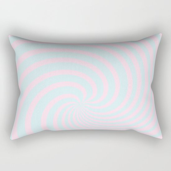 Swirl 60ies in pink and aqua - Circles on #Society6 Rectangular Pillow