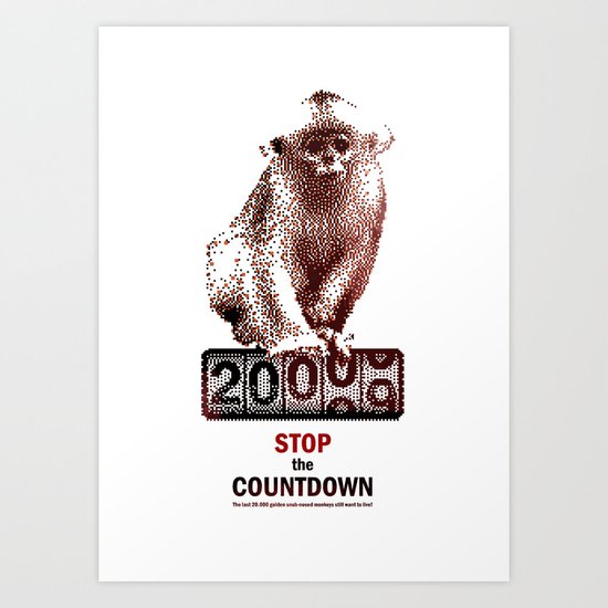 Save Golden Monkeys Art Print