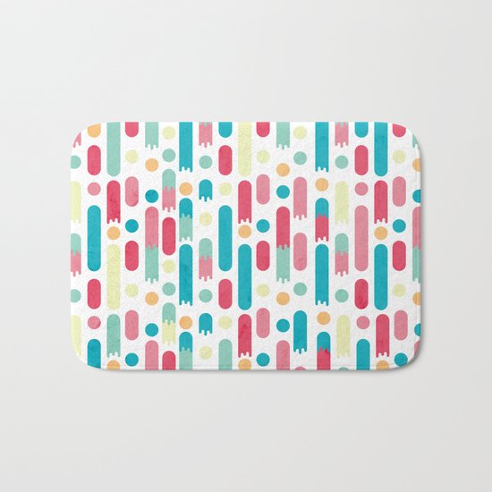 Geometric Rain Bath Mat