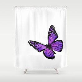 Purple butterfly Shower Curtain
