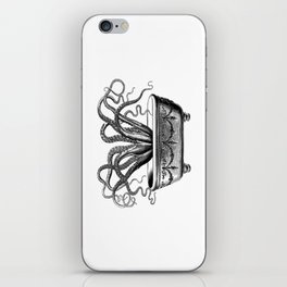 Tentacles in the Tub | Octopus in Bath | Vintage Octopus | Black and White | iPhone Skin
