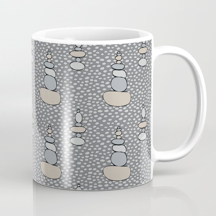Stacked Pebbles - Minimalist Zen Rock Motif Coffee Mug