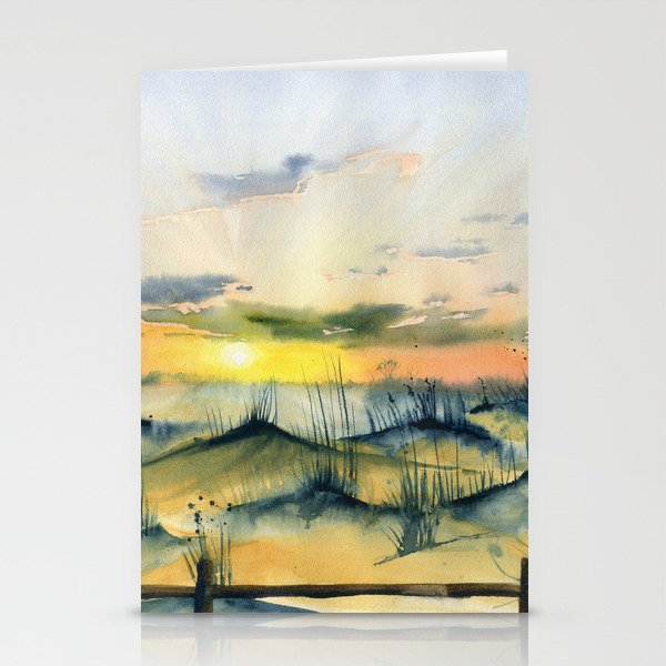 Sunset Over The Dunes Stationery Cards