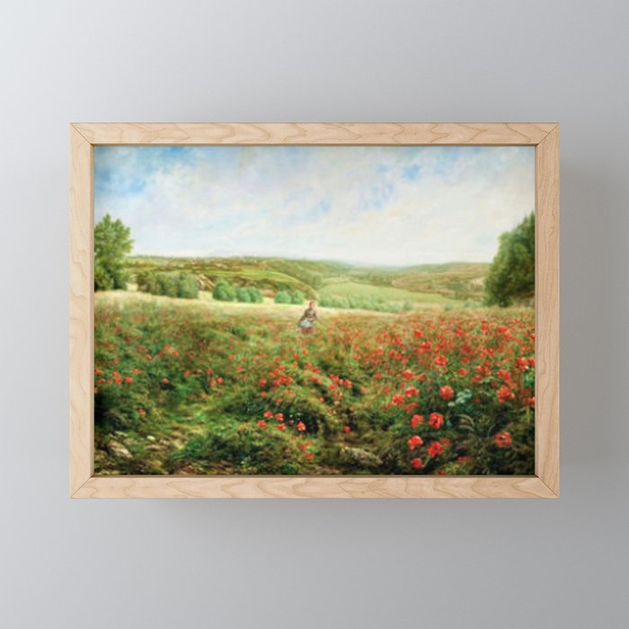 Fields of Red Poppy by Jakob Philipp Hackert Framed Mini Art Print