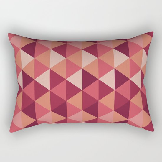 Red Mosaic Rectangular Pillow
