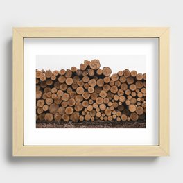 Minnesota Logs  Recessed Framed Print