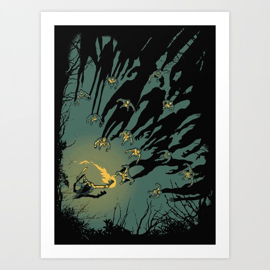 Zombie Shadows Art Print