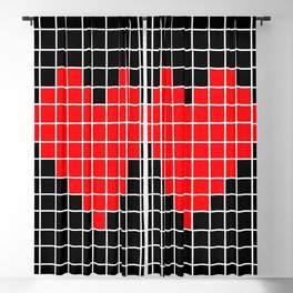 Heart and love 41 version pixel art Blackout Curtain