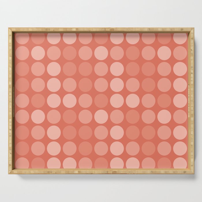 Simple Shapes Pattern. Terracotta. Serving Tray