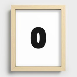 0 (Black & White Number) Recessed Framed Print