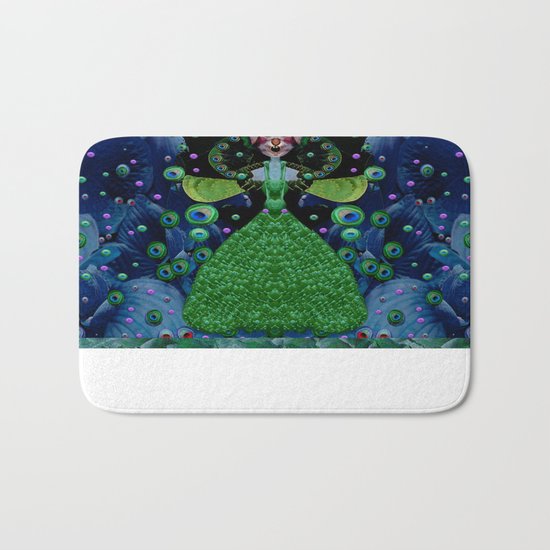 Lady Rabbit Fantasy happy for her new dress Bath Mat