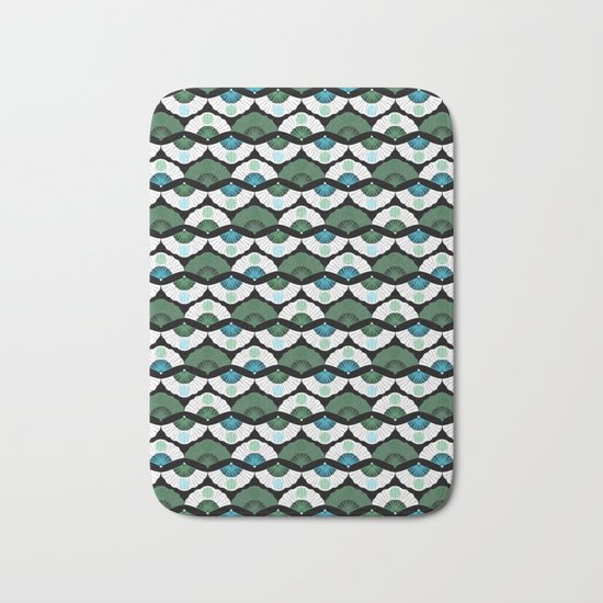 Green Vintage Bath Mat