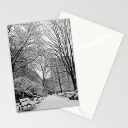 Gramercy Park in Snow, New York City Stationery Cards