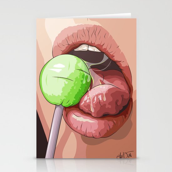 Candy lips Stationery Cards