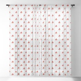 Cute Red Mushrooms Sheer Curtain