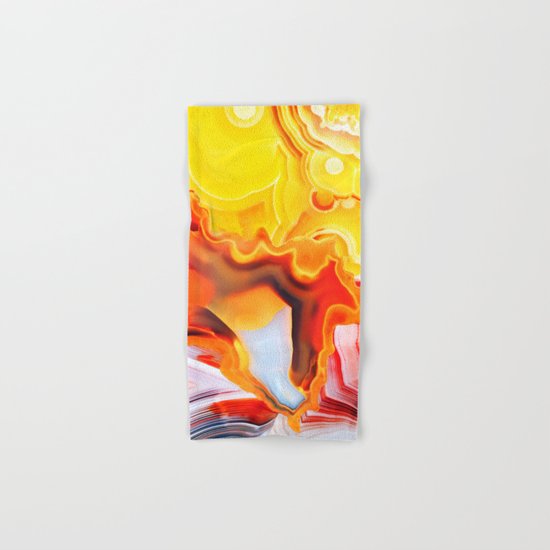 Earth's Fantasy, from the Lithosphere emerges Beauty - Agate Hand & Bath Towel