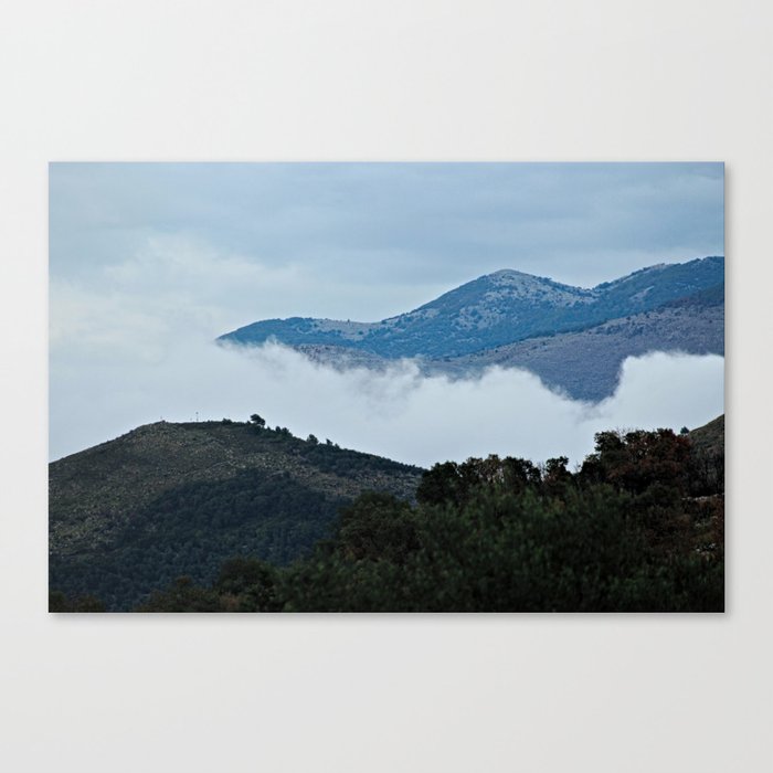 Hills Clouds Scenic Landscape 5 Canvas Print