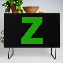 letter Z (Green & Black) Credenza