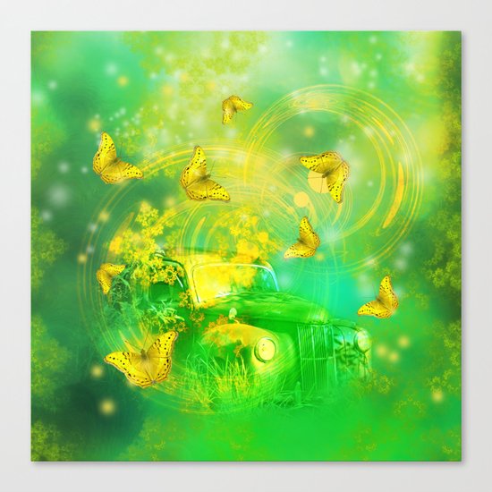 Dream wreck with butterflies Canvas Print