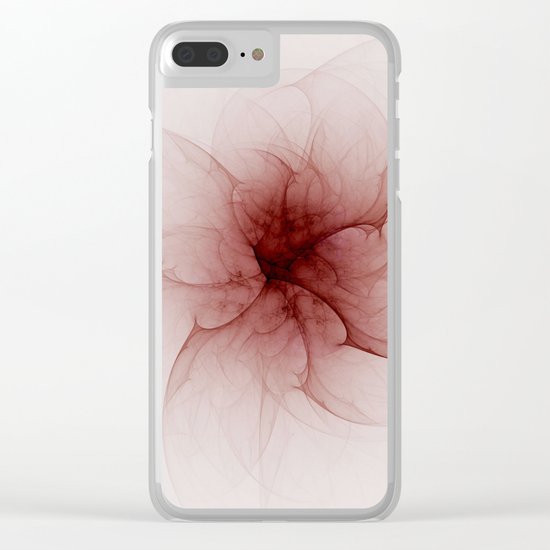 Blood Flower Fractal Clear iPhone Case