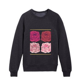 Pink Roses  Kids Crewneck