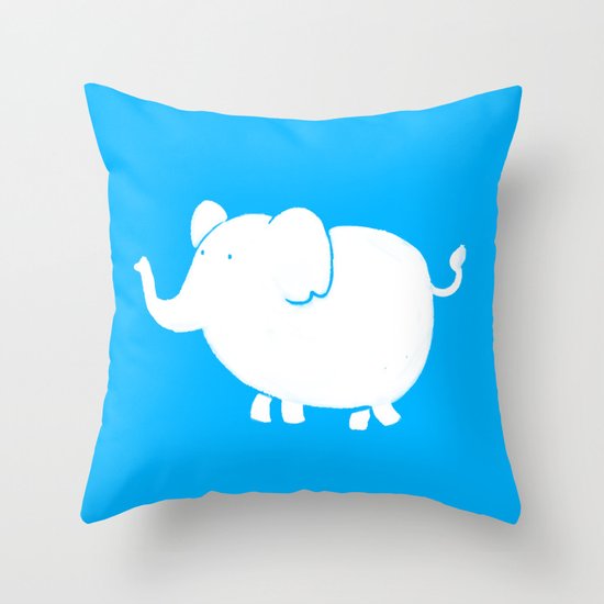 White Elephant Throw Pillow