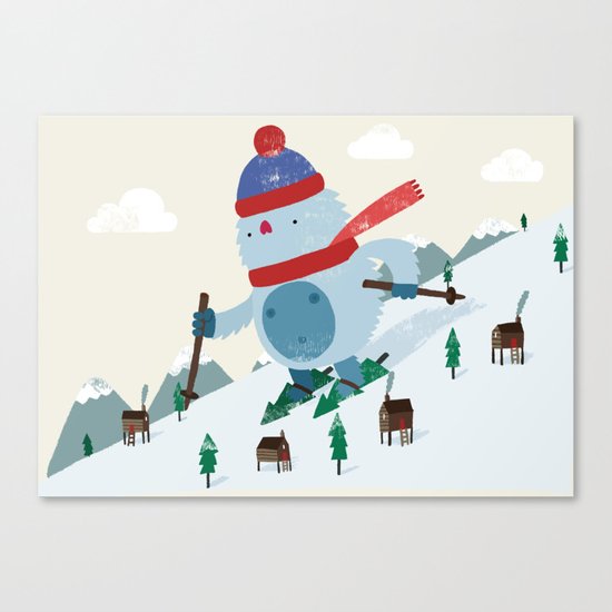 Beware the Yeti! Canvas Print