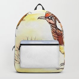Roadrunner Backpack | Feather, Flower, Runner, West, Tumbleweed, Road, Tail, Fast, Texas, Chaparral 