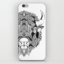 BISON head. psychedelic / zentangle style iPhone Skin
