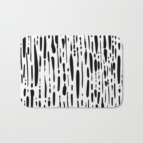 Ice Melt Black and White Bath Mat