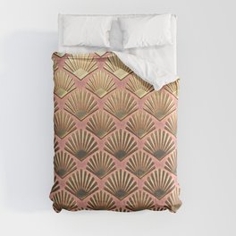 Art Deco Pattern | Gatsby Rose Gold Metallic Comforter