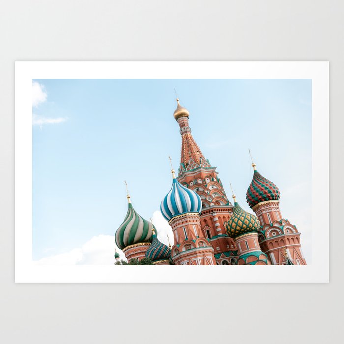 Saint Basil's Cathedral on the Red Square in Moscow, Russia | Travel photography art print photo Art Print