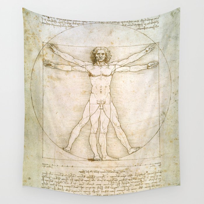 Vitruvian man outlet tapestry