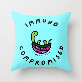 Immuno-compromised Turtle Throw Pillow