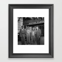 Thelonious Monk, Howard McGhee, Roy Eldridge, and Teddy Hill, Minton's Playhouse, 1947 photography - photograph Framed Art Print