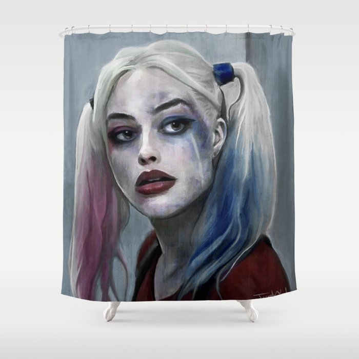 Harley Quinn Shower Curtain By Lensebender Society6 Harley Quinn Shower Curtain