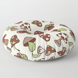 Vintage mushrooms 4 Floor Pillow