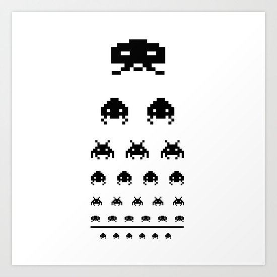 Gamers eye test Art Print