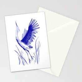 Watercolor stork Stationery Card
