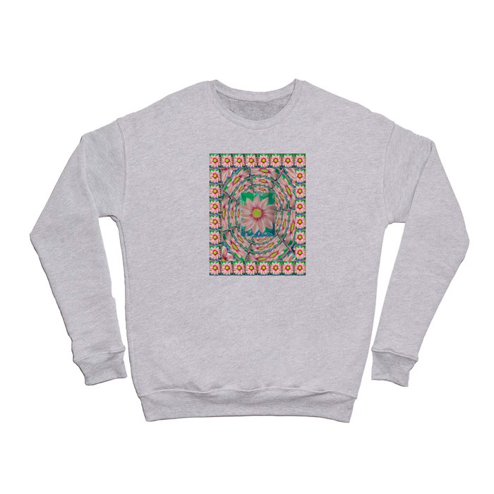 PINK Flower Trip  Crewneck Sweatshirt