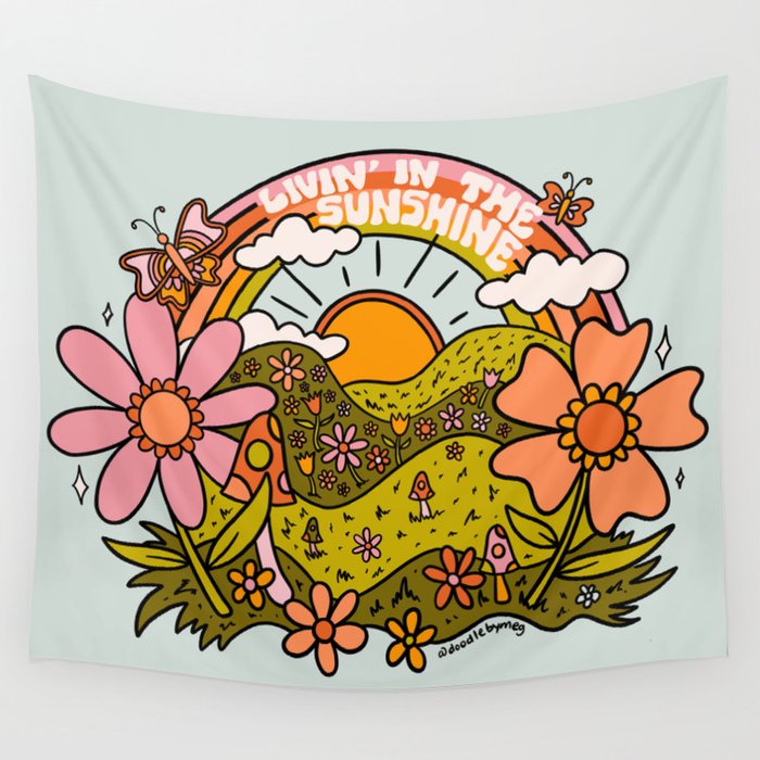Livin' In the Sunshine Wall Tapestry