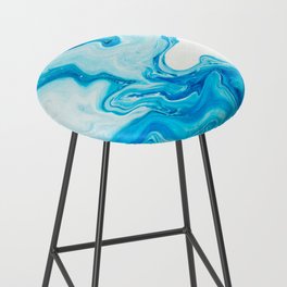 Ocean & Sea Fight Over Blue Abstract Space Bar Stool