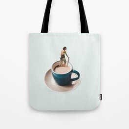 Swimming in coffee Tote Bag
