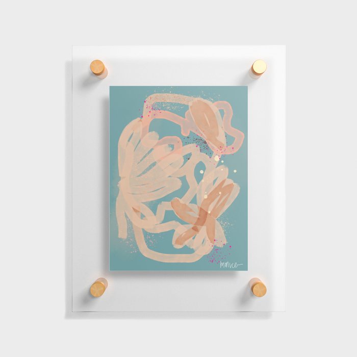 Abstract shape 3 Floating Acrylic Print | Painting, Painting, Abstract, Abstract-art, Art, Illustration, Spatter, Mmvce, Contemporary, Blue