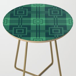 Green Square Pattern Side Table