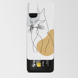 line art Cat illustration  Android Card Case