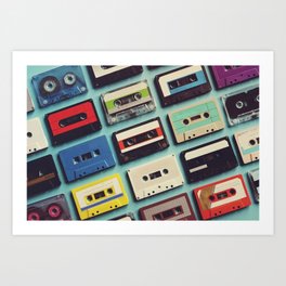 Vintage Cassette Tapes Art Print
