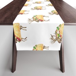 Taco moose Painting Kitchen Wall Poster Watercolor Table Runner